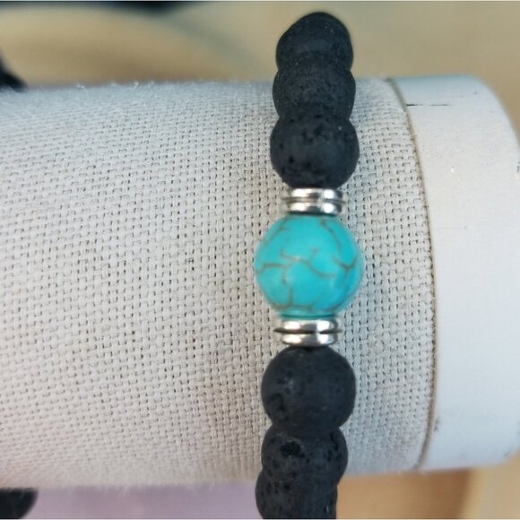 Natural Stone Turquoise or Lapis Lazul Bracelets - Picture 4 of 6